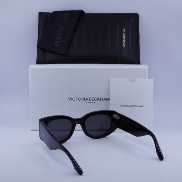 Victoria Beckham VB654S 001 Oval Sunglasses – Black/Grey - Picture 6 of 10